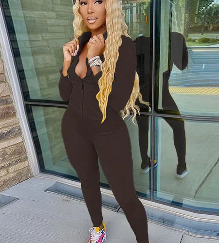 Hooded Tops and Sporty Leggings