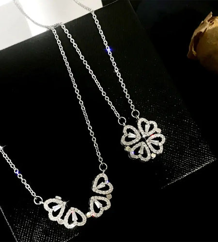 Folding Heart Shaped Necklace